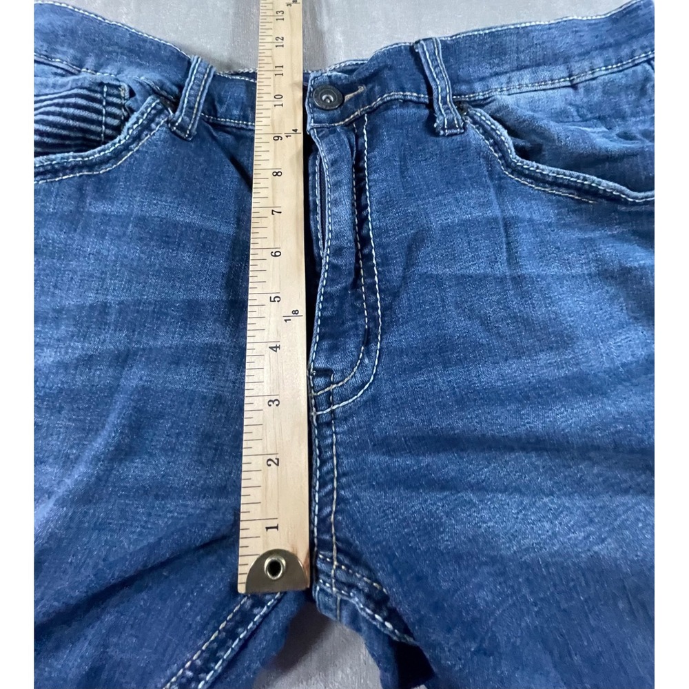 BKE Bootleg Jeans Women 33X29 Bootcut Contrast Stitch Moto Pocket Denim Pants - Picture 8 of 16